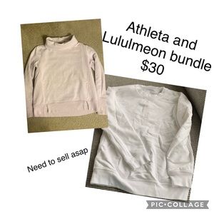 Lululemon and Athleta sweatshirt bundle